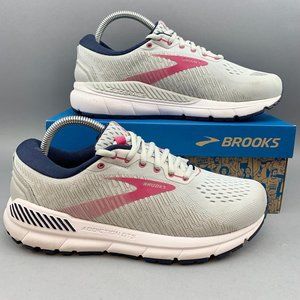 Brooks Women Addiction GTS 15 Running Shoe Size 9 (2E) Oyster/Peacock/Lilac Rose